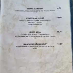 Restaurant Fischerstadl Speisekarte