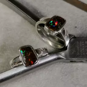 Opalschmuck/reine Handarbeit - Ringe Si-925 mit Opal