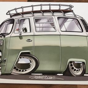 UV Druck VW Bus