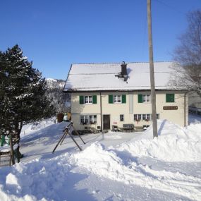 Bergrestaurant im Winter