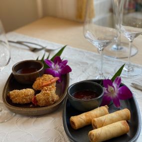 Nem Rollen Essen gehen Thailändisch Frühlingsrollen