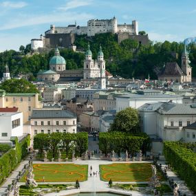 Der weltberühmten Mirabellgarten in Salzburg