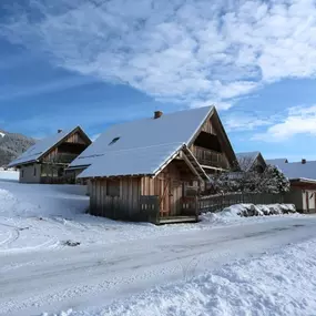 Winter im Feriendorf Stodertraum.