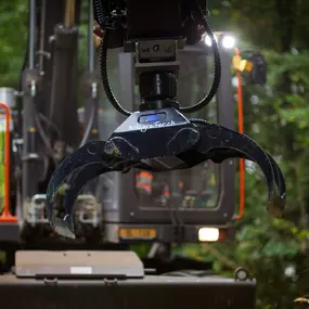 Bagger Rodung Mulchen und Hecken schneiden Greiflöffel