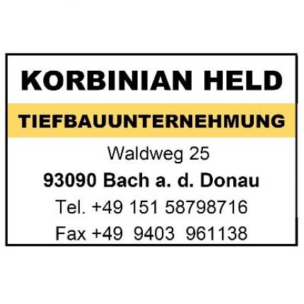 Λογότυπο από Korbinian Held Tiefbauunternehmung - Baggerbetrieb, Transporte
