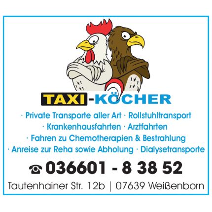 Logo van Taxi Köcher Taxi- & Mietwagenunternehmen