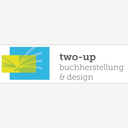 Logo van two-up buchherstellung & design