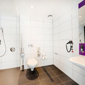 Premier Inn Berlin Alexanderplatz hotel accessible wet room with walk in shower