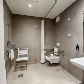 Premier Inn Wolfsburg City Centre hotel accessible wet room with walk in shower