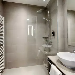 Premier Inn Wolfsburg City Centre hotel bathroom with shower