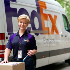 FedEx Express shipping courier in Gersthofen