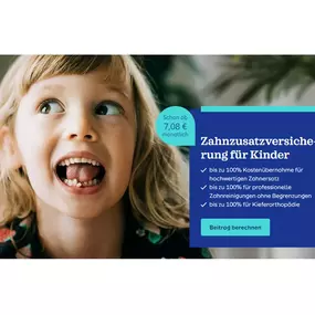 Zahnzusatzversicherung für Kinder