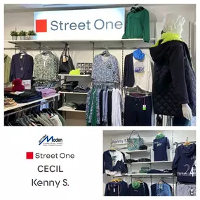 Innenansicht. Verkaufsraum. Lifestyle Moden Bad Frankenhausen/Kyffhäuser, Thüringen, Modegeschäft für Damen, Bekleidung & Accessoires, Kleidungsstücke von Größe 34 bis 48, Modemarken: Street One, CECIL, Kenny S., Damenmode große Größen. Modeberatung.