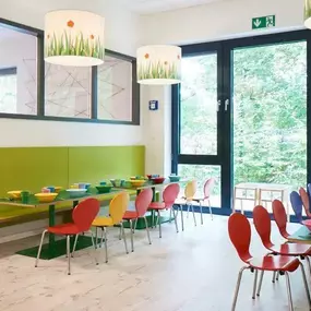 In unserem Speisesaal essen unsere Kinder gesund und lecker.