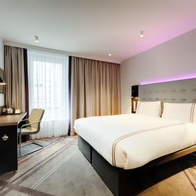 Premier Inn Hamburg City Klostertor hotel accessible room with lowered bed
