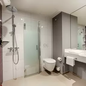 Premier Inn Hamburg City Klostertor hotel accessible wet room with walk in shower