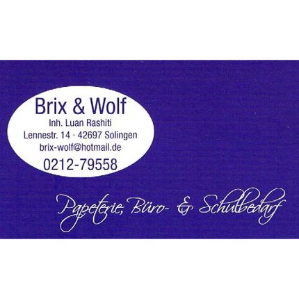 Logo van Büro- u. Schulbedarf Brix & Wolf