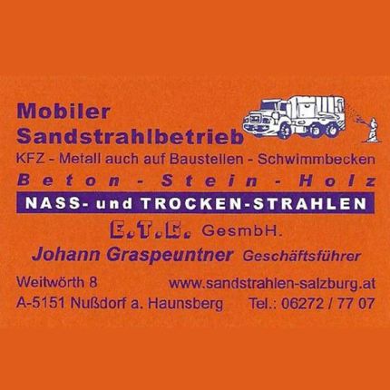 Logo de Sandstrahlbetrieb Johann Graspeuntner auch auf Baustellen