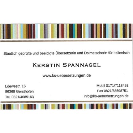 Λογότυπο από Kerstin Spannagel, Staatlich geprüfte Übersetzerin und Dolmetscherin (B.A.)