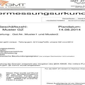 Vermessung GMT ZT-GmbH