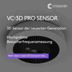 Crosscan VC-3D PRO Sensor - Hochpräzise Besucherfrequenzmessung