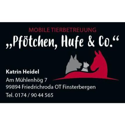 Logo van Hundepension Hundekindergarten Mobile Tierbetreuung Pfötchen Hufe und Co. Inh. Katrin Heidel