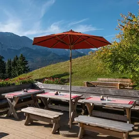 Terrasse der Elmauer Alm