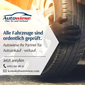 Alle Fahrzeuge sind geprüft – fairer Ankauf bei Autowiese.“