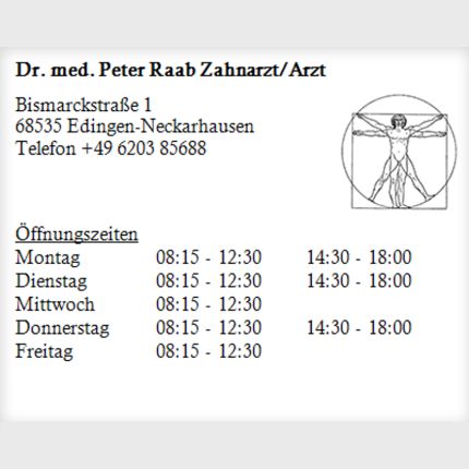 Logo van Dr. med. Peter Raab Zahnarzt/Arzt