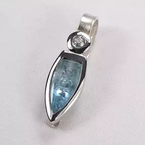 Anhänger Silber mit Aquamarin