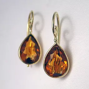 Ohrhänger mit Citrin-Tropfen