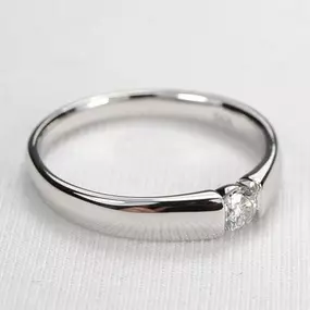 Verlobungsring 750/000 Weißgold mit Brillant