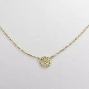 Kette mit ausgefasstem Mittelplättchen