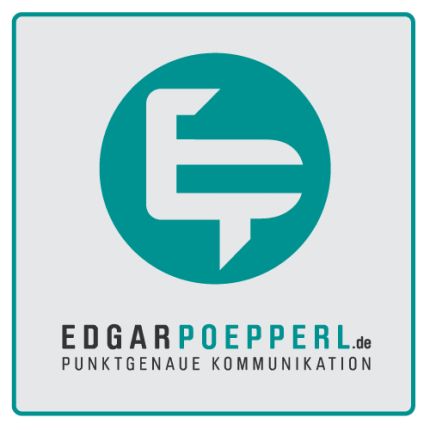 Logotyp från Edgar Poepperl · Punktgenaue Kommunikation
