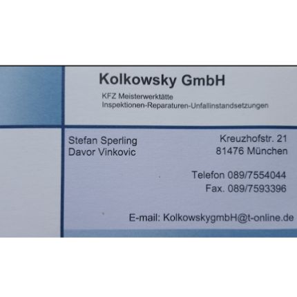 Logotipo de Autowerkstatt | Kolkowsky GmbH | München