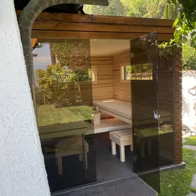 Sauna KÜNG esterna ad Arcegno TI