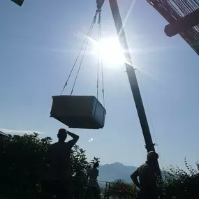 Trasporto con gru 40m di dislello