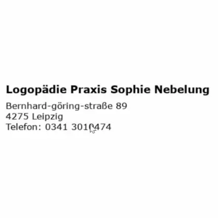 Logo van Logopädie Praxis Sophie Nebelung