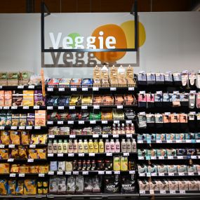 Große Auswahl an vegetarischen, veganen, glutenfreien oder laktosefreien Produkten.
