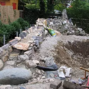 Während der Teichbau-Arbeiten_Werner Anderlik Garten- und Landschaftsbau