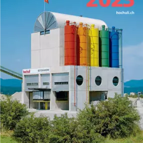 Farbige Silos - Kieswerk Kölliken 2023 - Hochuli AG - Kies, Sand und Beton - Kölliken AG - Aargau