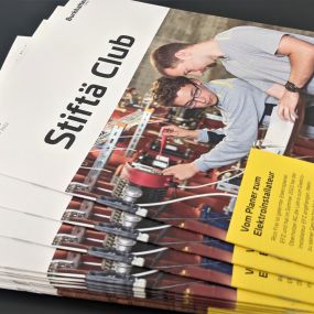 Unser Lehrlings-Magazin «Stiftä Club» informiert zweimal im Jahr über Projekte und aktuelle Themen.