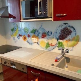 Küchenrückwand mit Druckmotiv