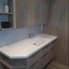 Die Badsanierer - Ledobad - Badezimmermöbel und Wände in der gleichen Farbe möglich