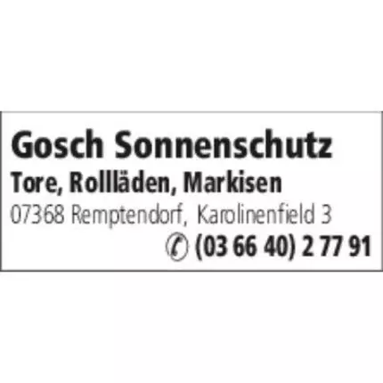 Logo van GOSCH GmbH & Co. KG