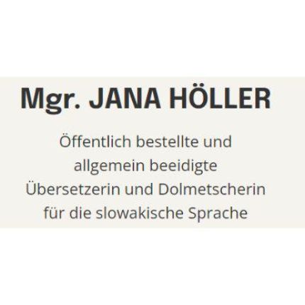 Logo da Mgr. Jana Höller - Übersetzerin und Dolmetscherin (D-SK)