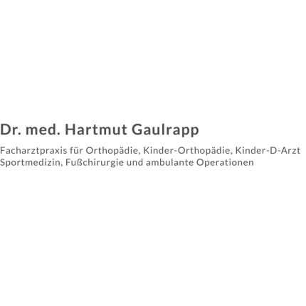 Logo fra Dr. med. Hartmut Gaulrapp
