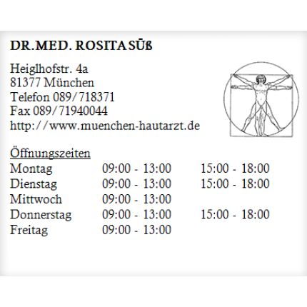 Logo van Dr. med. Rosita Süß | Hautärztin | München