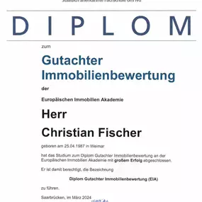 Bild von Sachverständiger für Immobilienbewertung Christian Fischer