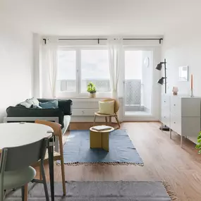 Living room with a balcony